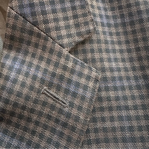 JB Britches Wool Brown/Black Check Sport Coat - 40R - Picture 4 of 10